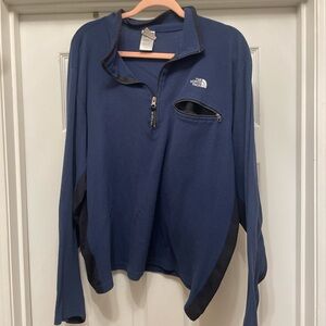 The North Face Men's Navy Zip-Up fleece xxl